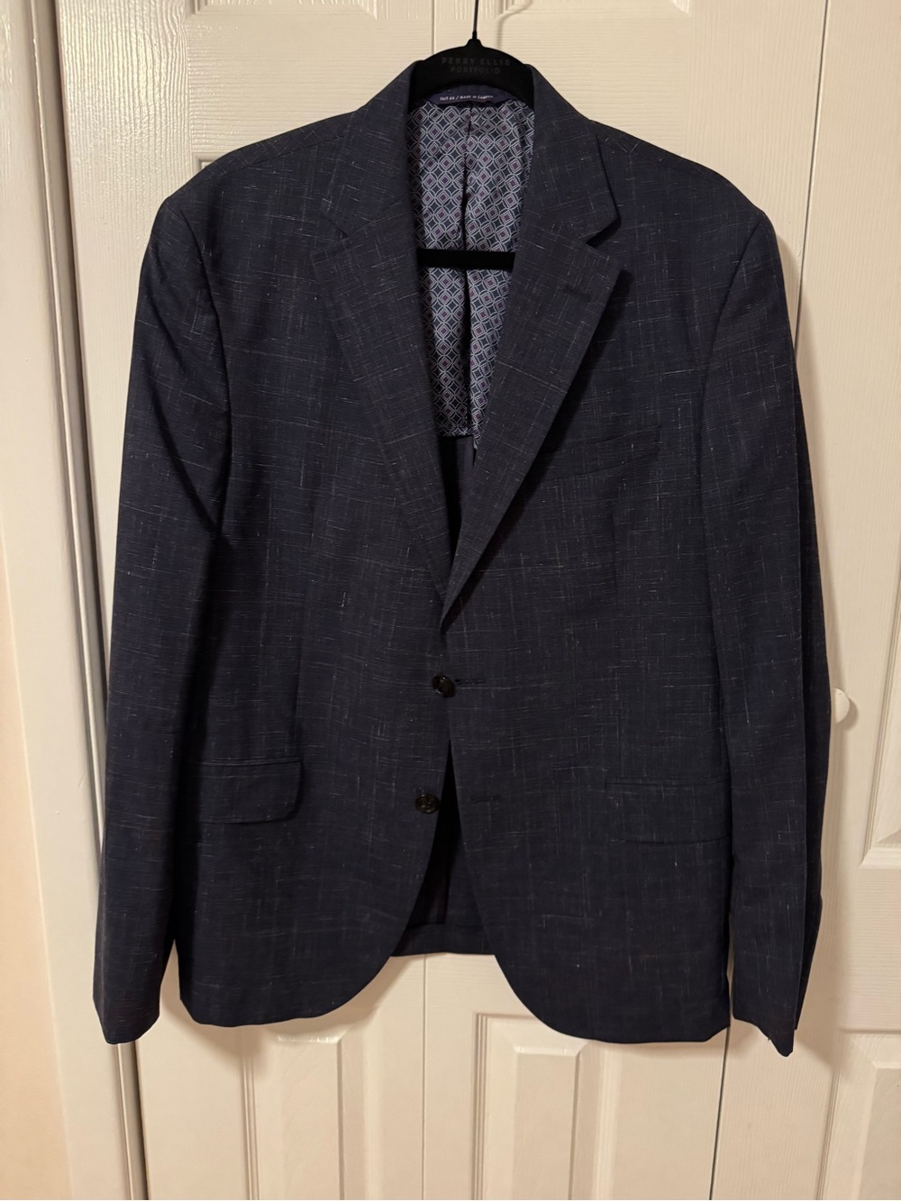 Ted Baker Endurance Men’s Navy Wool Linen Blazer Size 44R